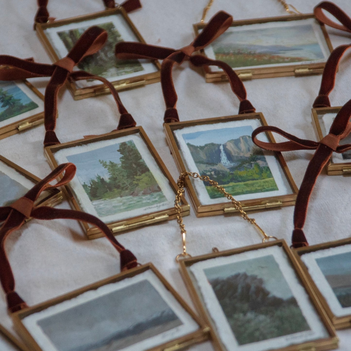 Framed National Park miniature painting from 'The Journey' National Park collection
