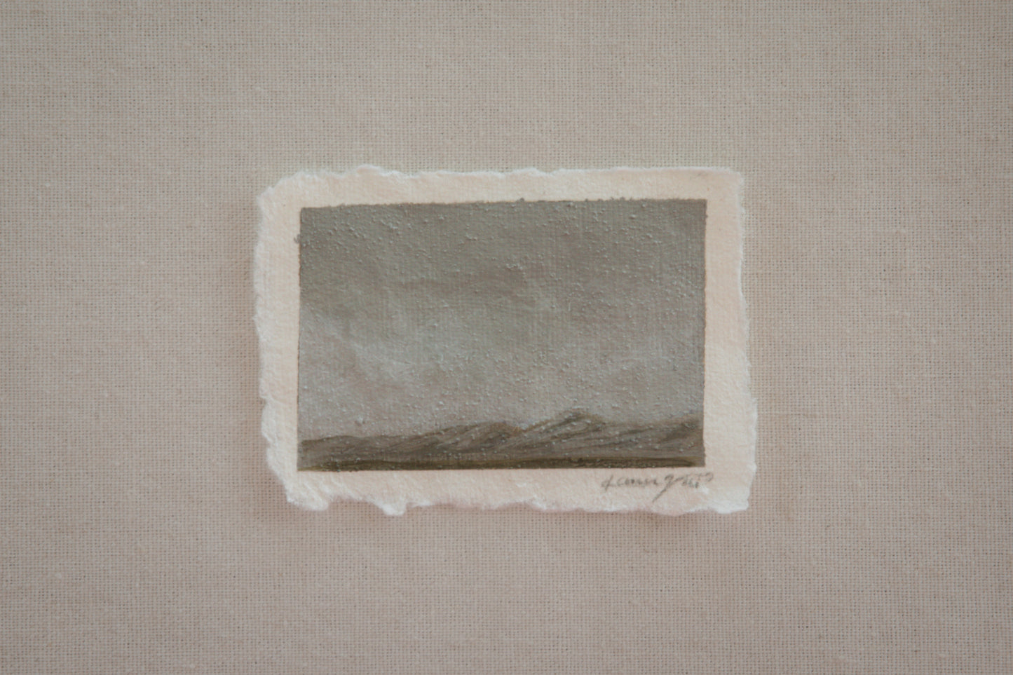 Great Sand Dunes  miniature acrylic painting with embedded sand from Great Sand Dunes National Park by Laura Van Moorleghem