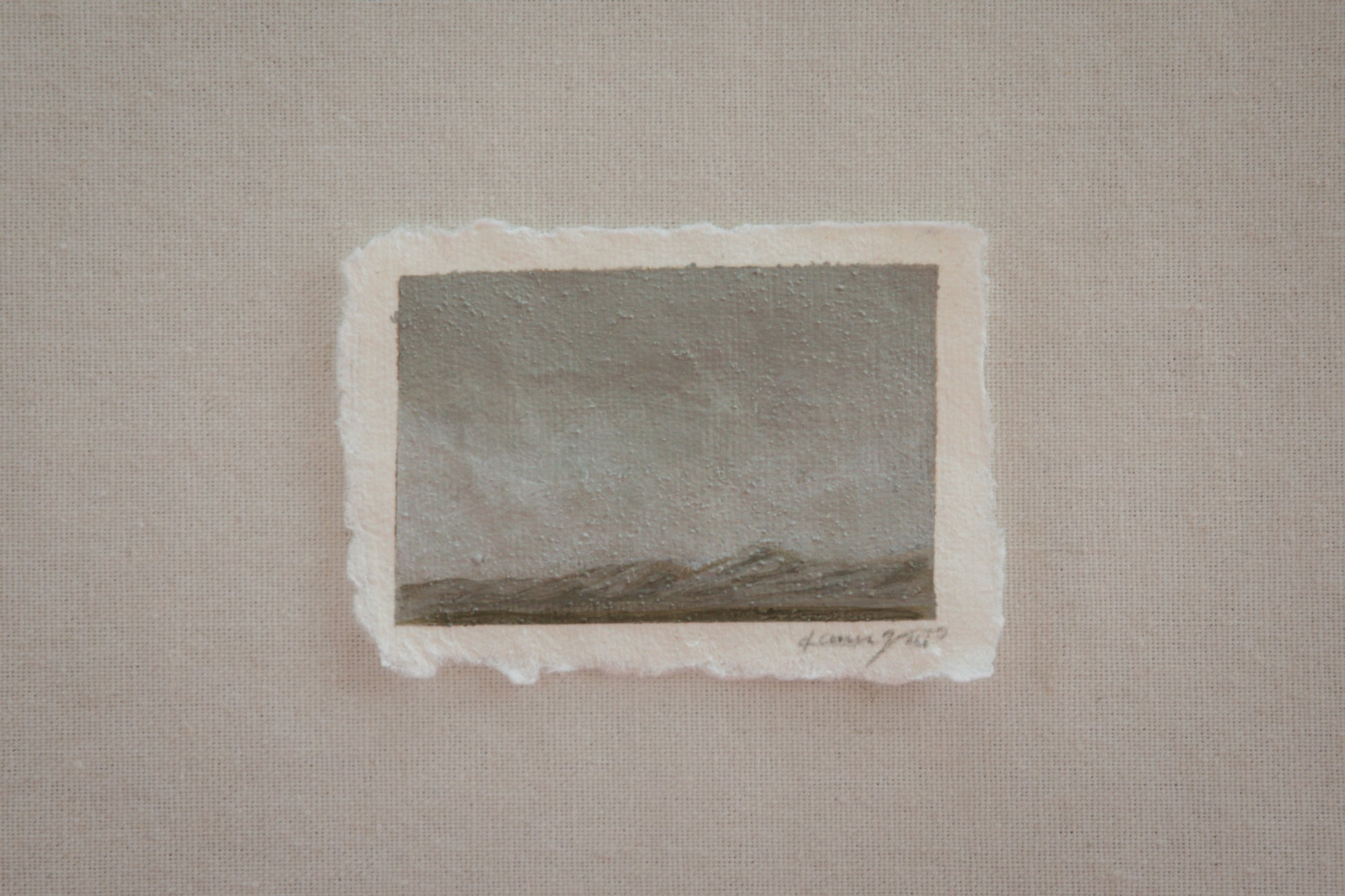 Great Sand Dunes  miniature acrylic painting with embedded sand from Great Sand Dunes National Park by Laura Van Moorleghem
