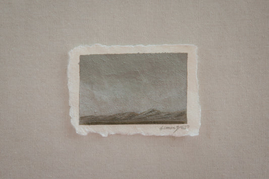 Great Sand Dunes  miniature acrylic painting with embedded sand from Great Sand Dunes National Park by Laura Van Moorleghem