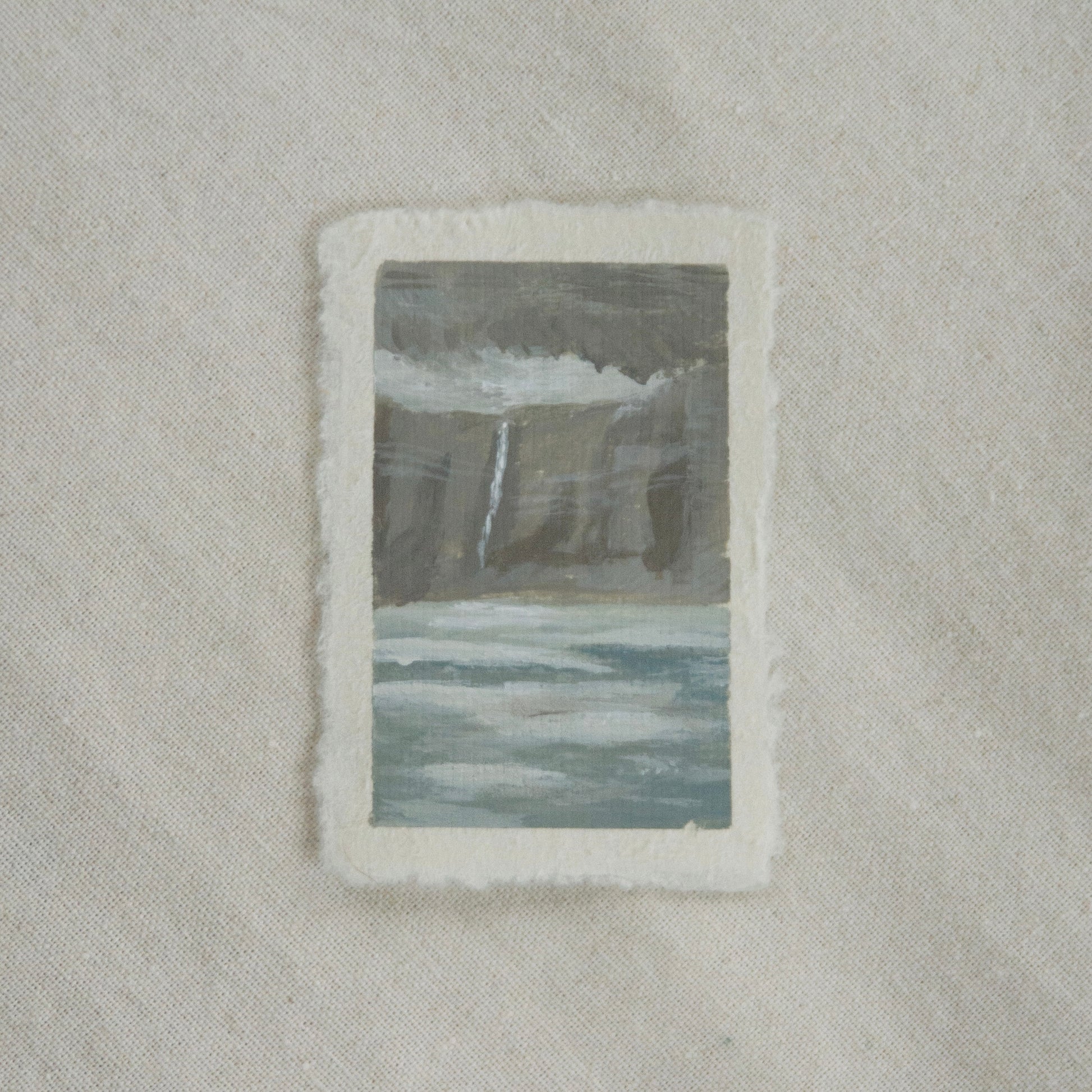 Grinnell Glacier trail miniature acrylic painting from Glacier National Park by Laura Van Moorleghem