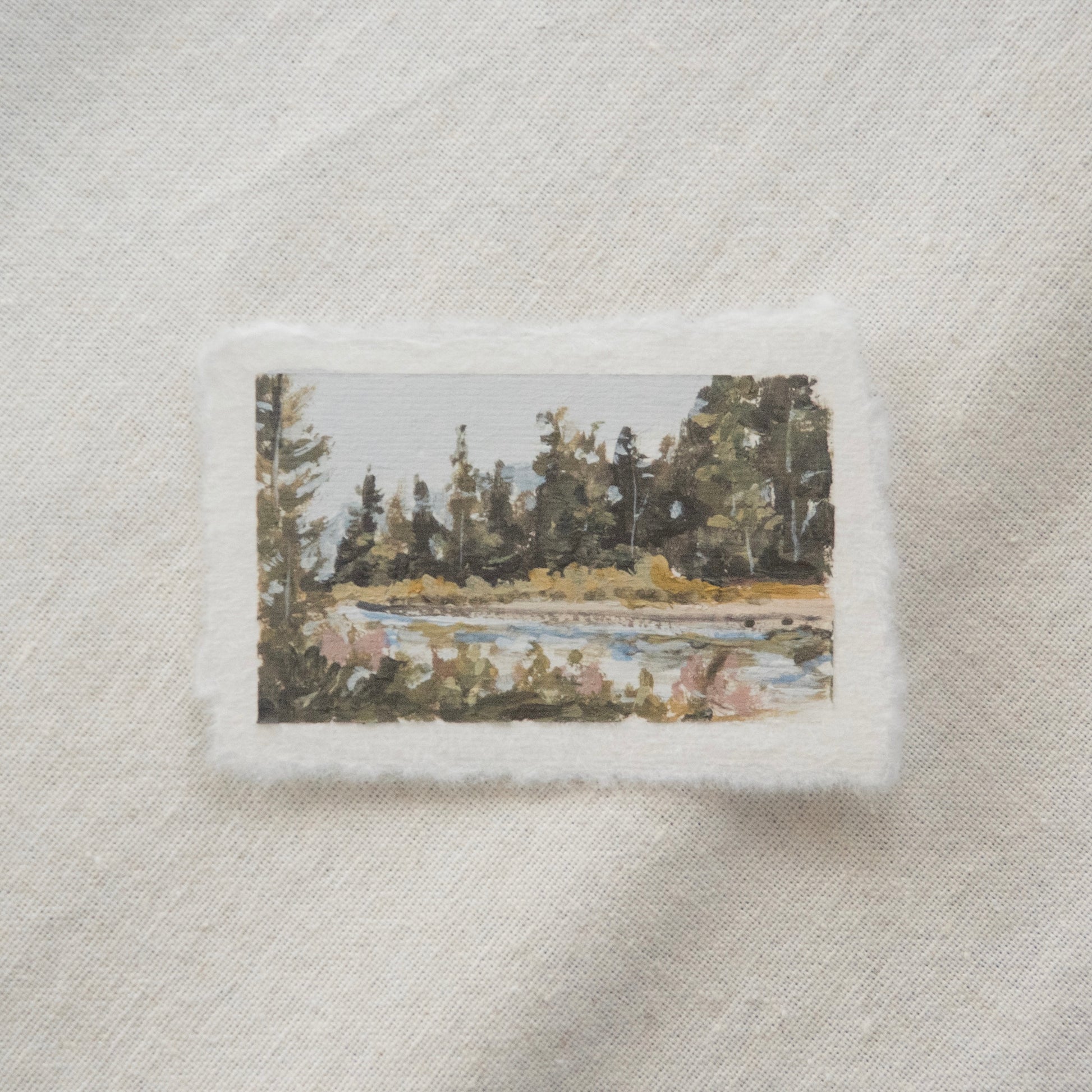 How River miniature gouache painting from OlympicNational Park by Laura Van Moorleghem