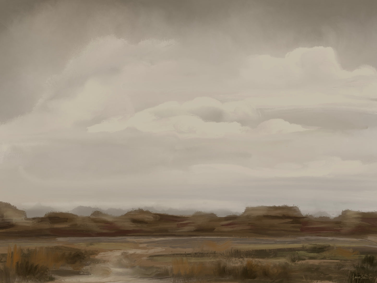 “A Cloudy Day in Badlands”