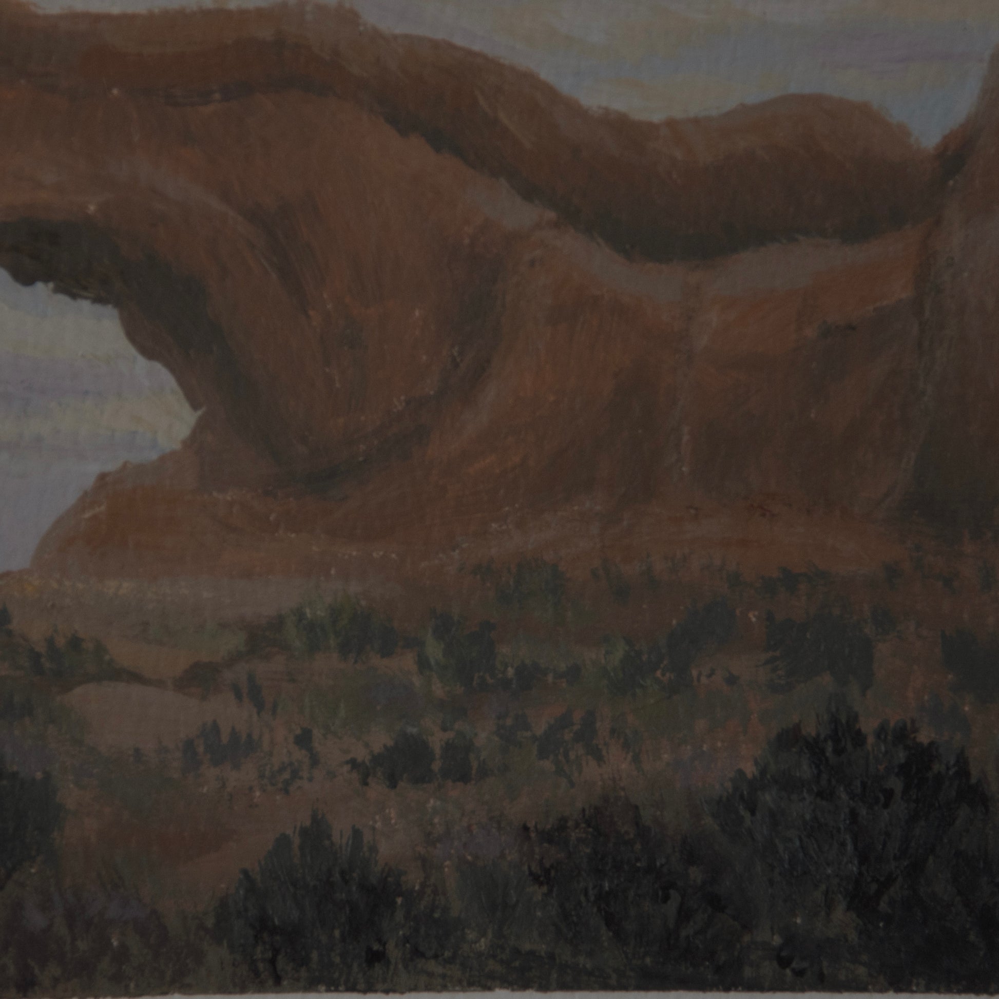 acrylic art details of a north window study done en plein air at arches national park