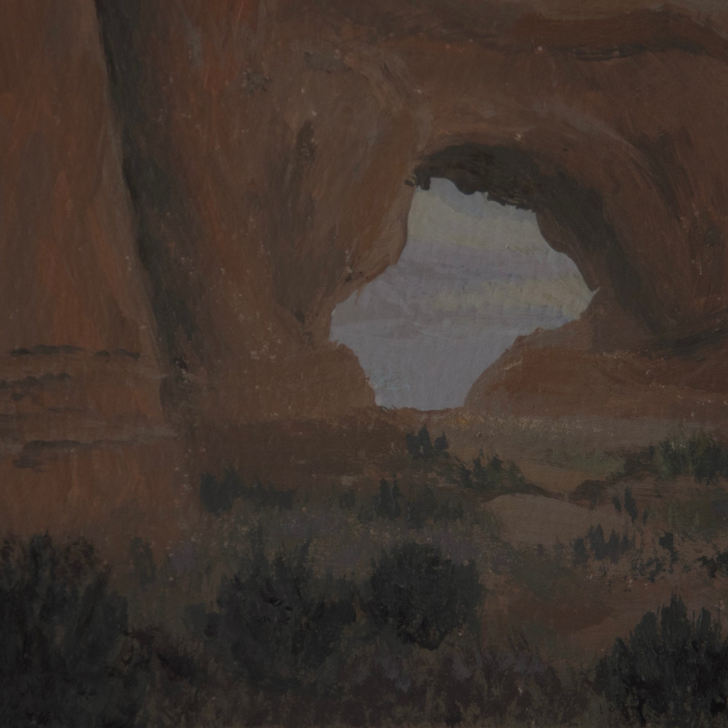 close up details of an arch in arches national park