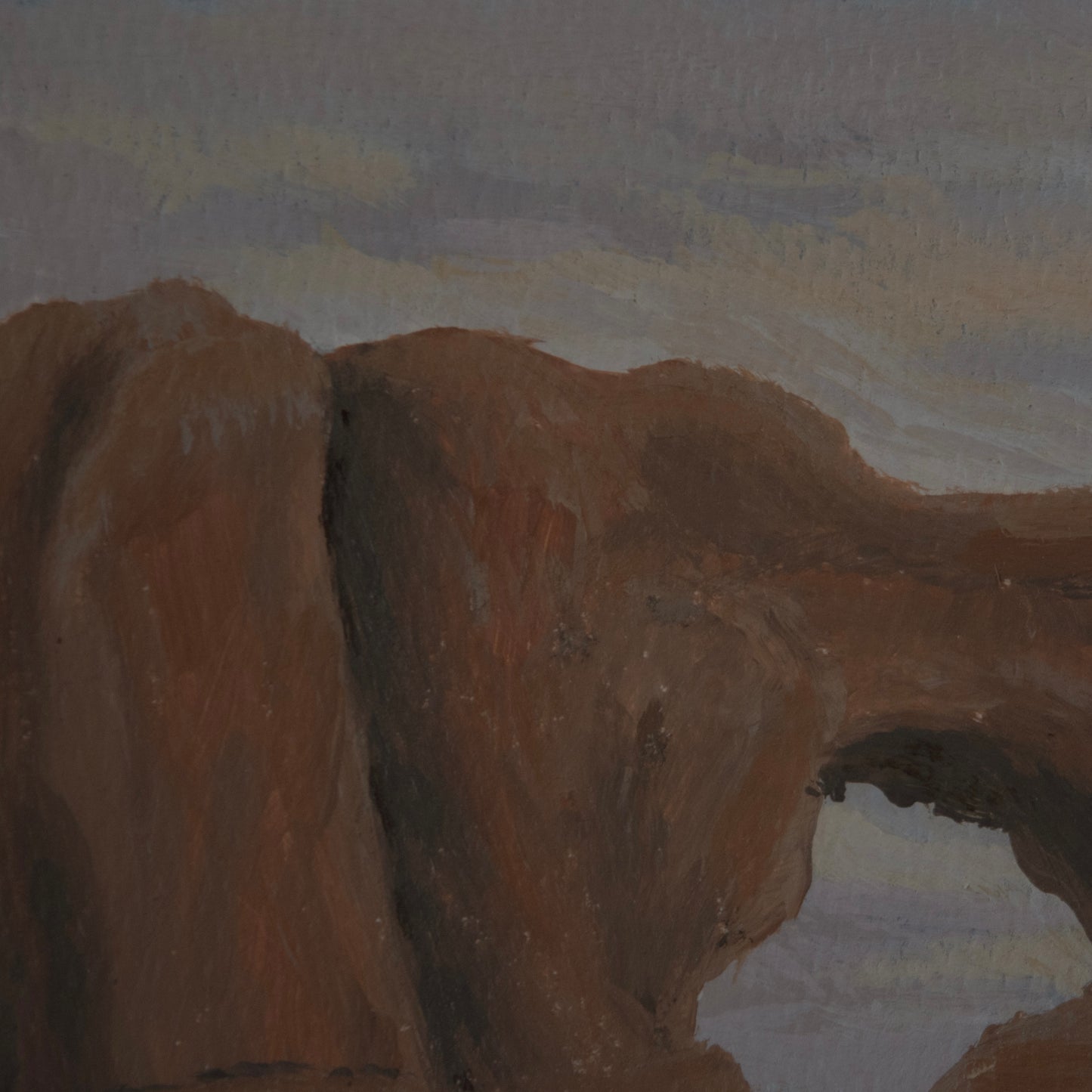 acrylic painting at sunrise done en plein air by Laura van Moorleghem
