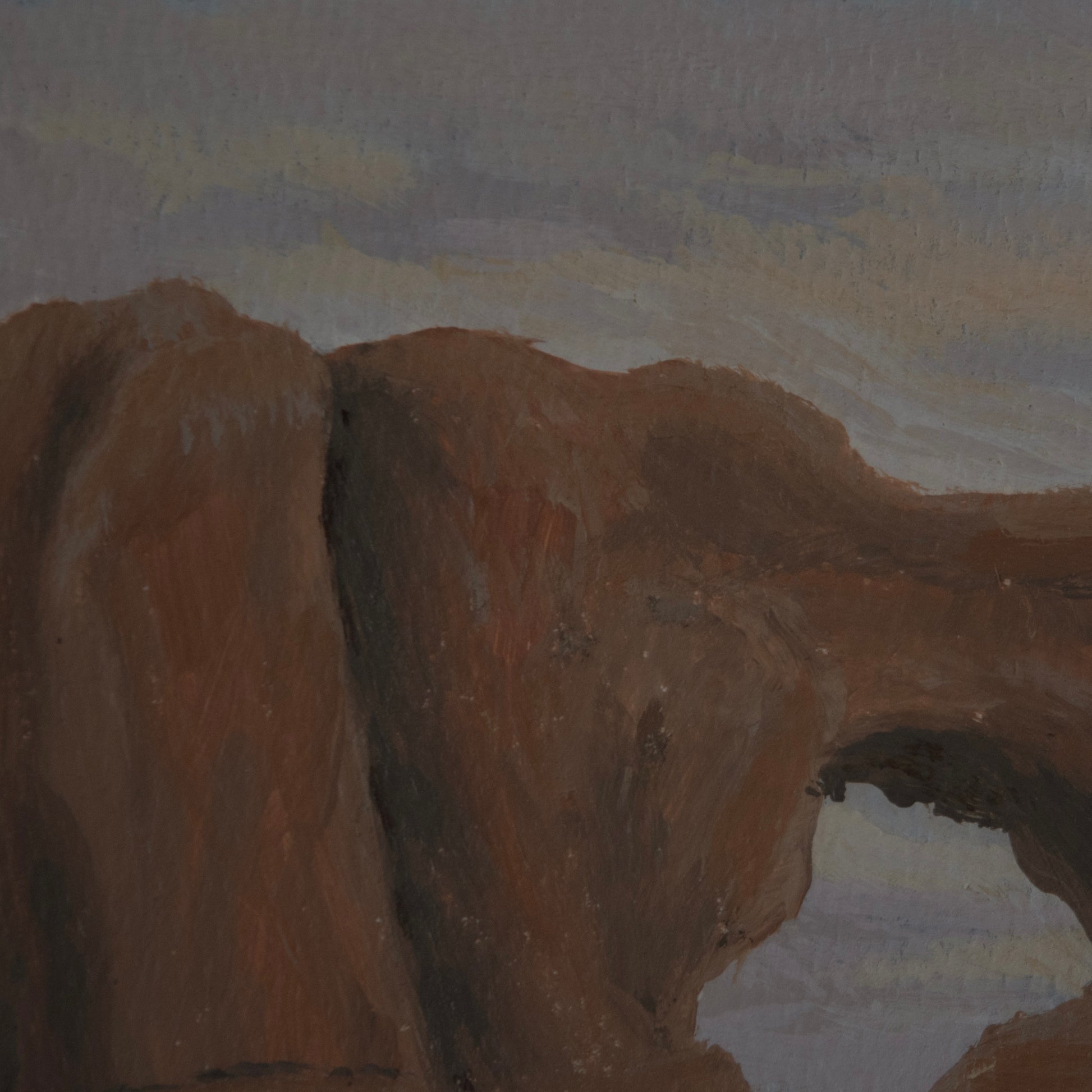 acrylic painting at sunrise done en plein air by Laura van Moorleghem