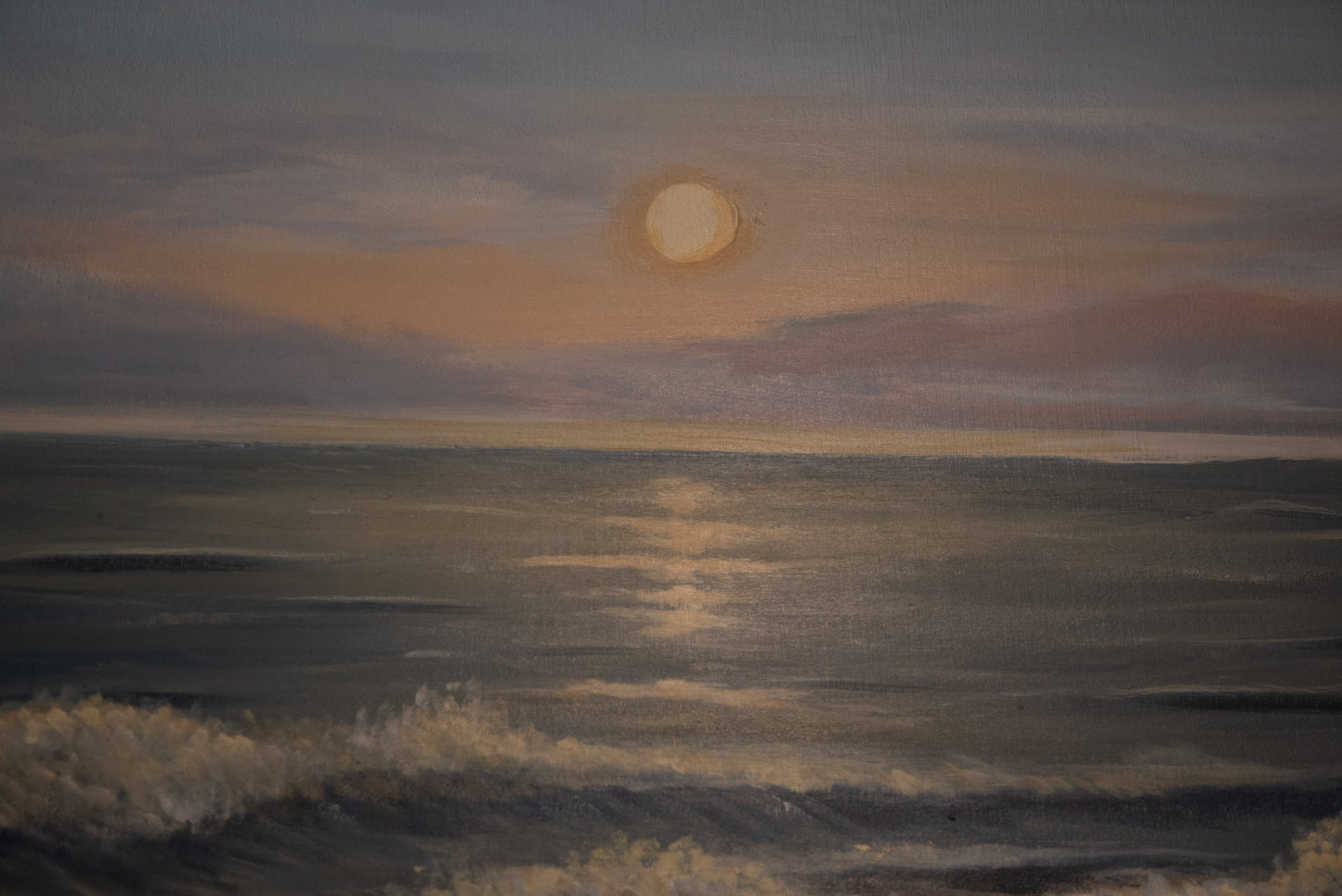 details of a large gulf shores painting done by Laura van Moorleghem