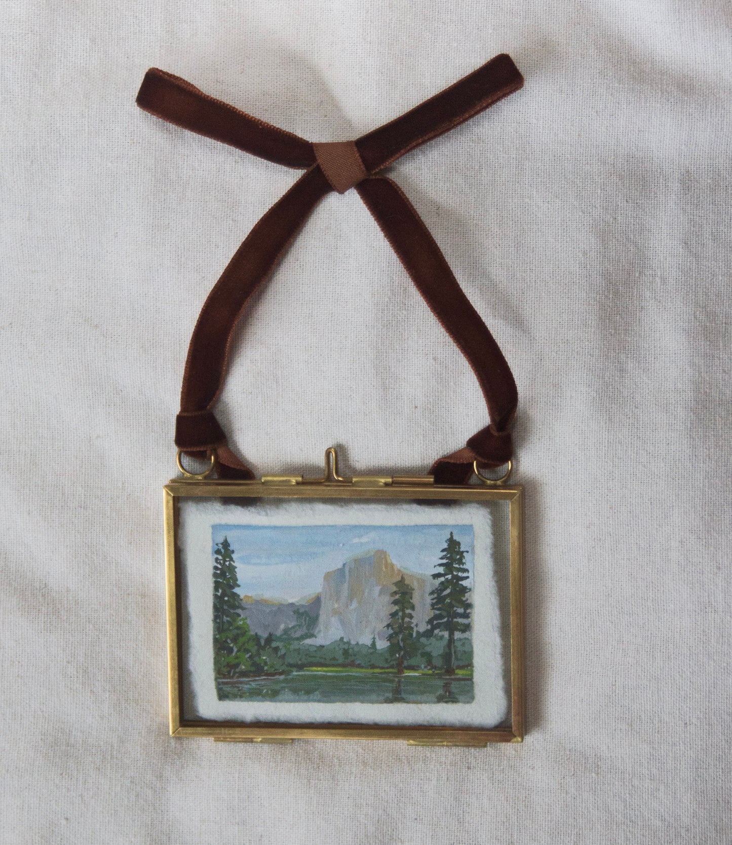 Framed El Capitan miniature painting from 'The Journey' National Park collection