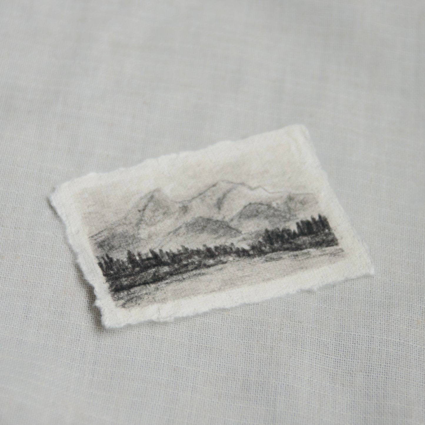 Side profile of Grand Teton sketches for donations to NPCA- Grand Teton National Park Art 