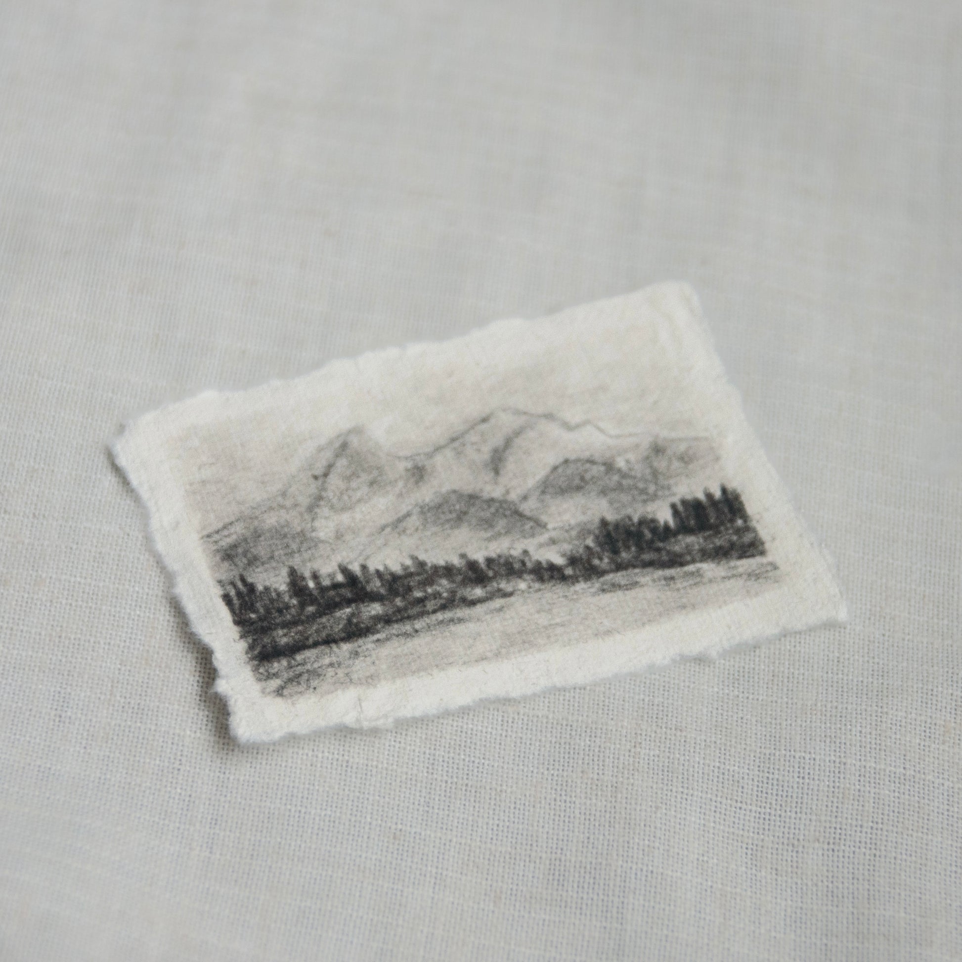 Side profile of Grand Teton sketches for donations to NPCA- Grand Teton National Park Art 