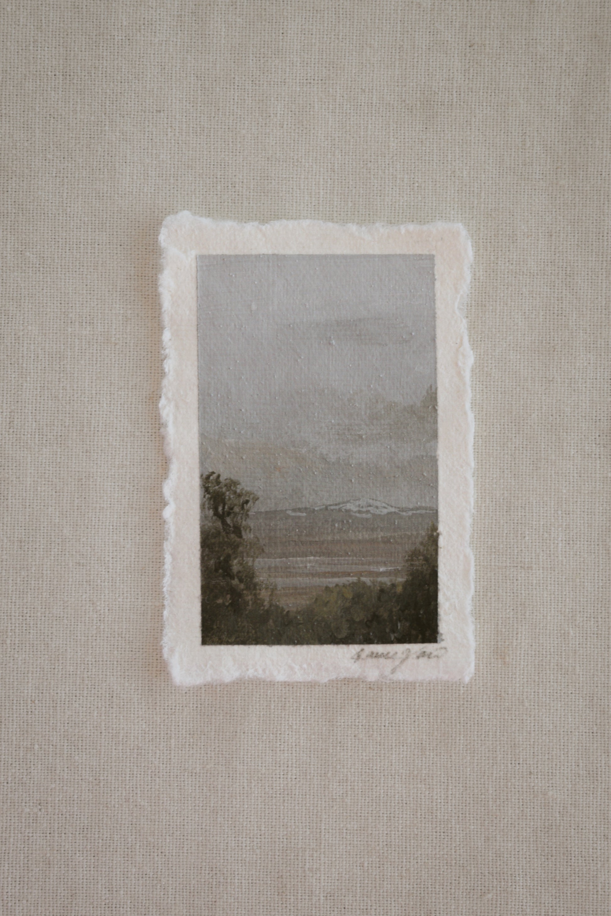 Great Sand Dunes  miniature acrylic painting from Great Sand Dunes National Park by Laura Van Moorleghem