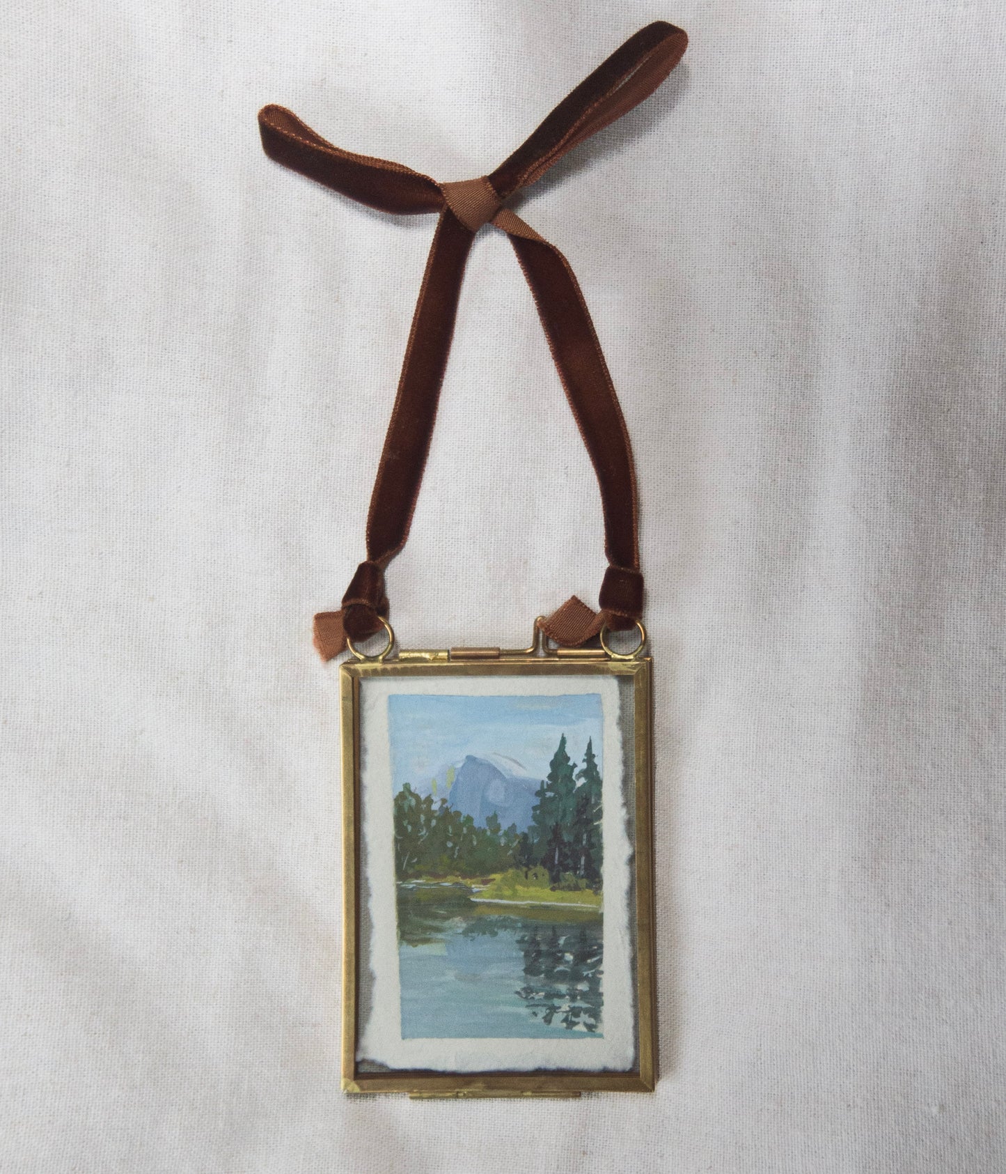Framed Half dome miniature painting from 'The Journey' National Park collection from Yosemite National Park
