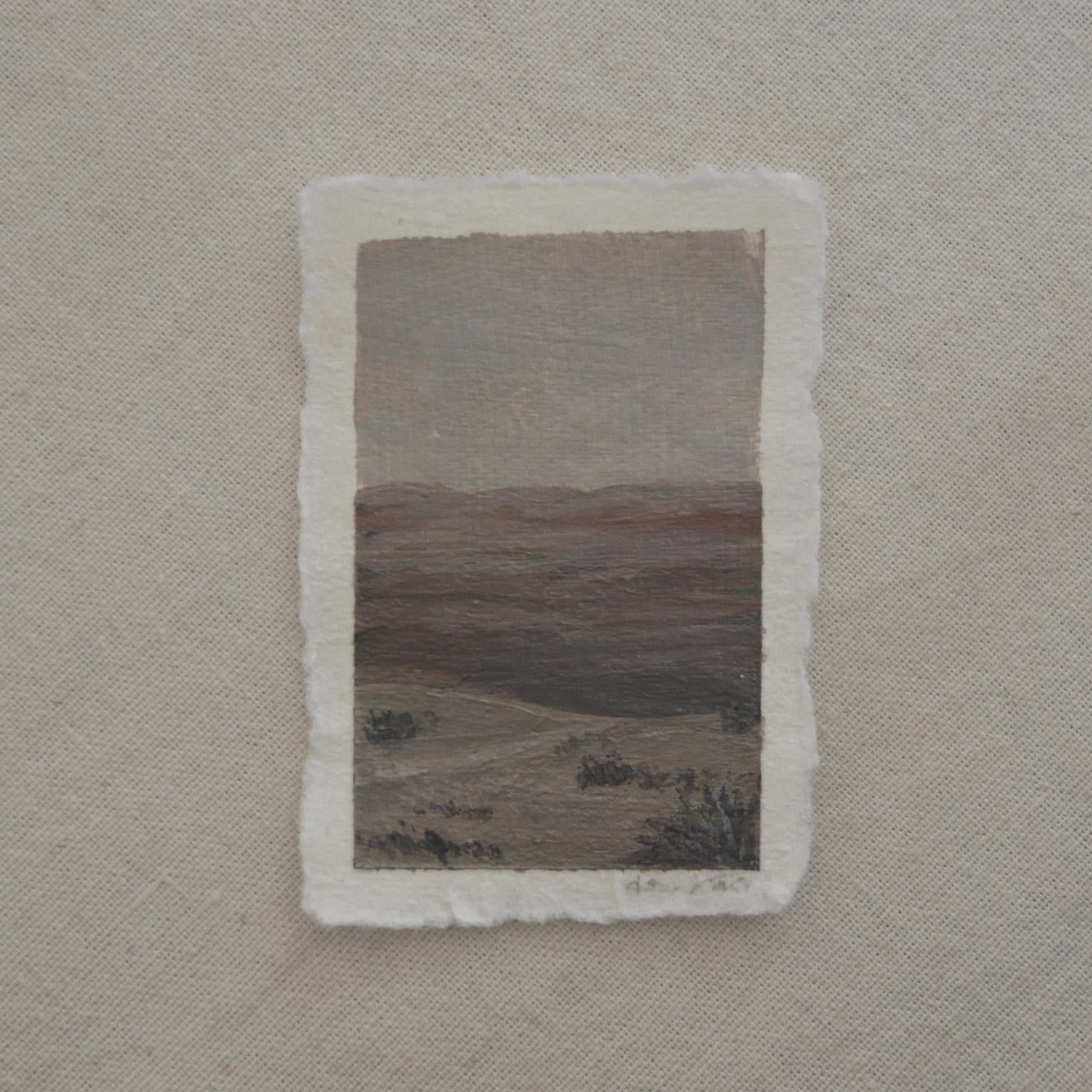 jasper forest overlook in a miniature acrylic painting from Petrified Forest National Park by Laura Van Moorleghem