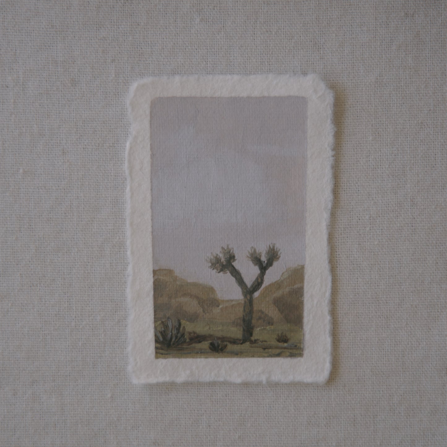 Joshua Tree National Park tree miniature acrylic painting from Joshua Tree National Park by Laura Van Moorleghem