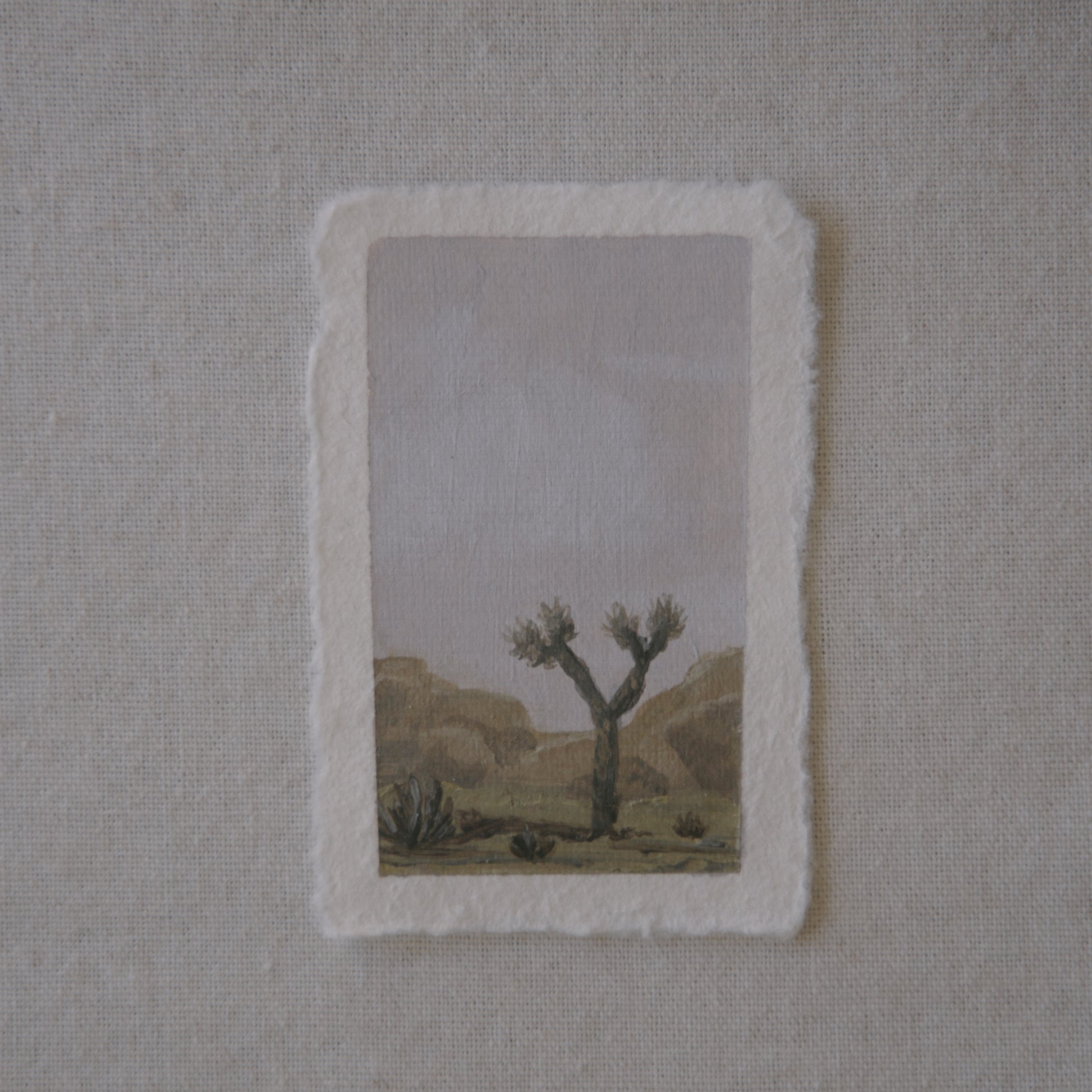 Joshua Tree National Park tree miniature acrylic painting from Joshua Tree National Park by Laura Van Moorleghem