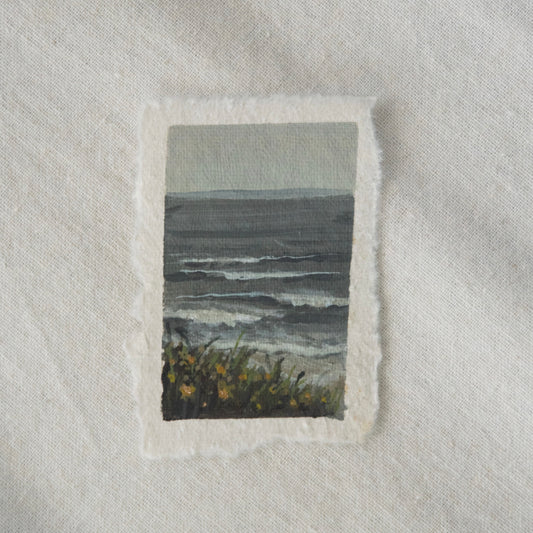 Kalaloch beach miniature acrylic painting from Olympic National Park by Laura Van Moorleghem