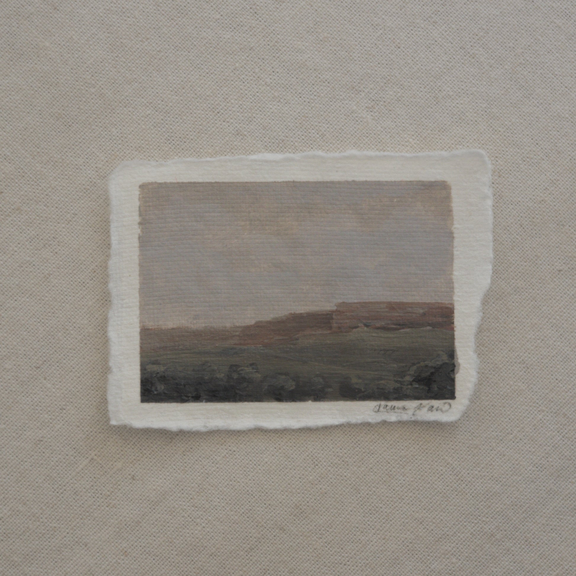 lacey point overlook in a miniature acrylic painting from Petrified Forest National Park by Laura Van Moorleghem