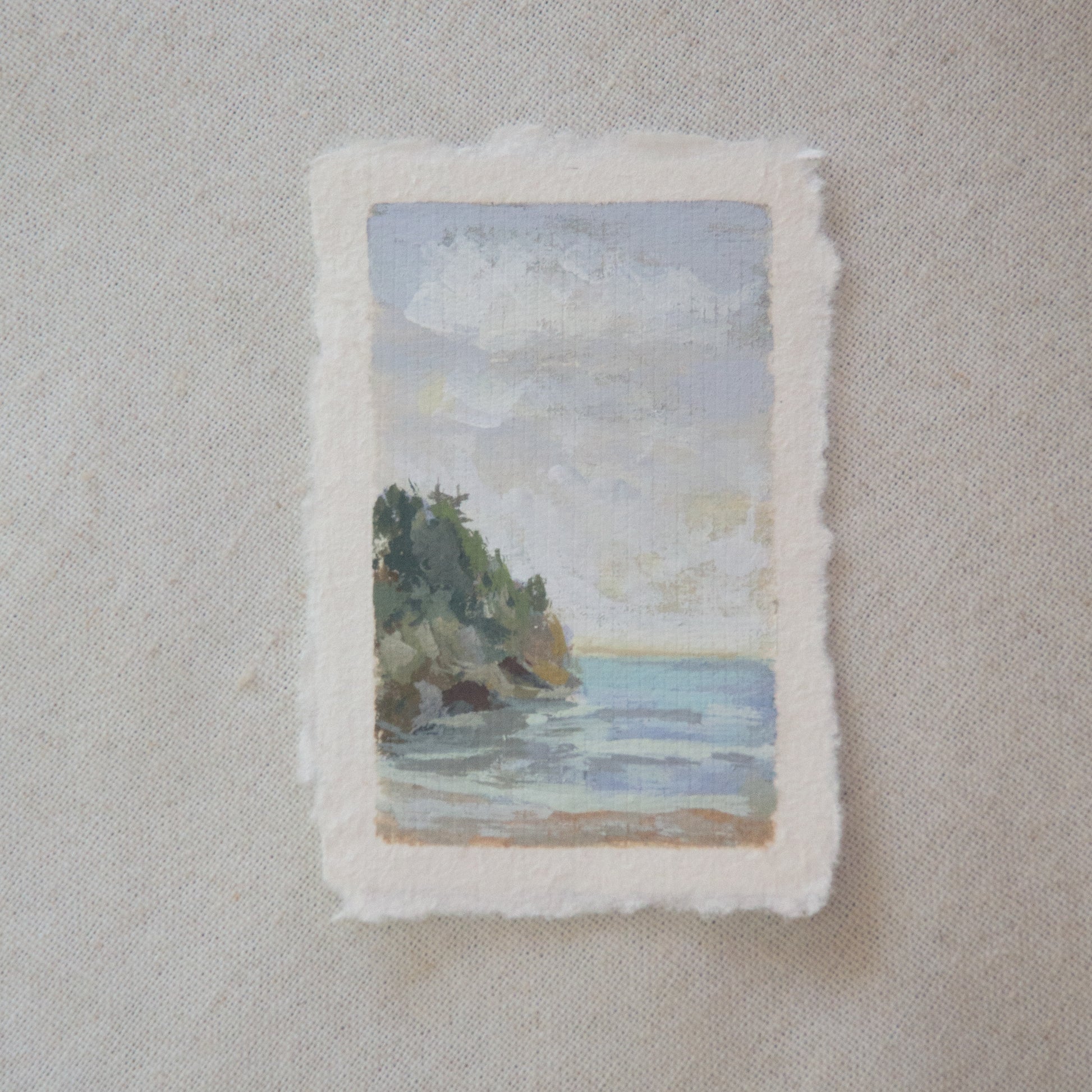 Channel Islands Pelican Bay miniature acrylic painting from Channel Islands National Park by Laura Van Moorleghem