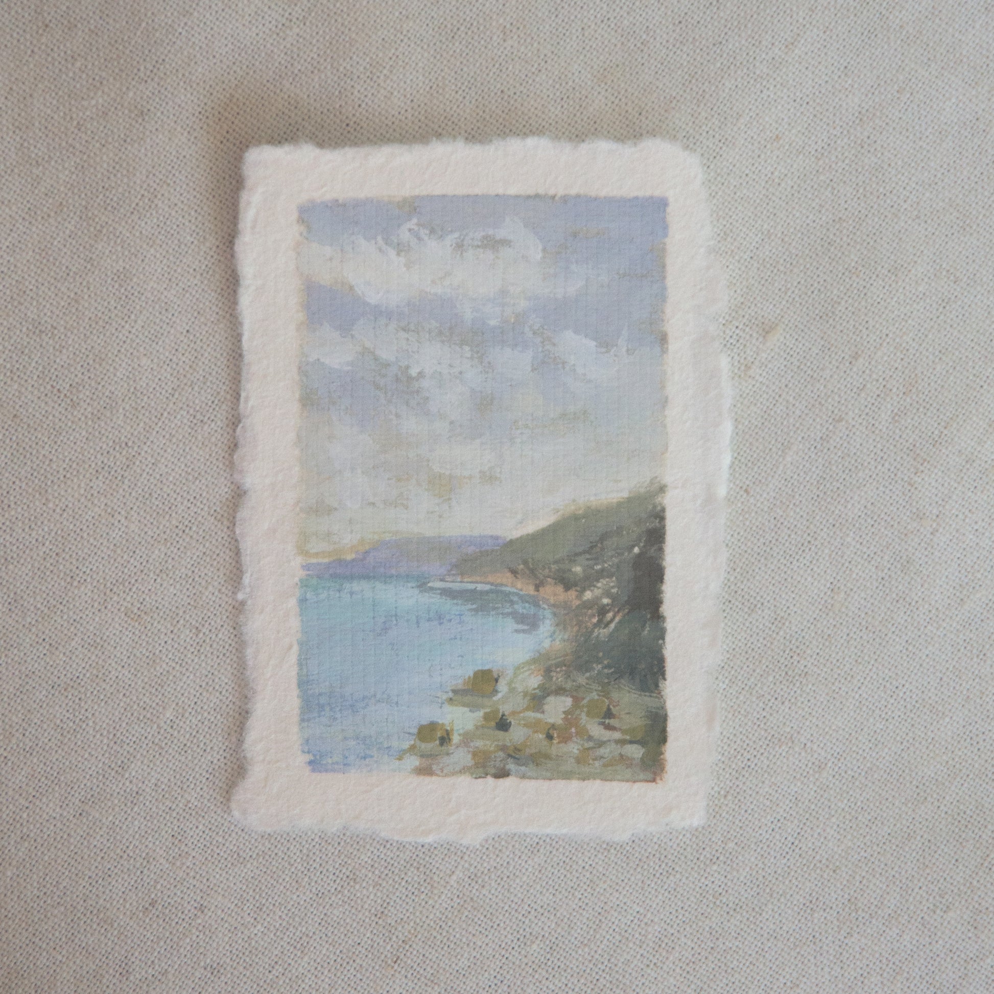  miniature acrylic painting depicting Channel Islands overlook from Channel Islands National Park by Laura Van Moorleghem