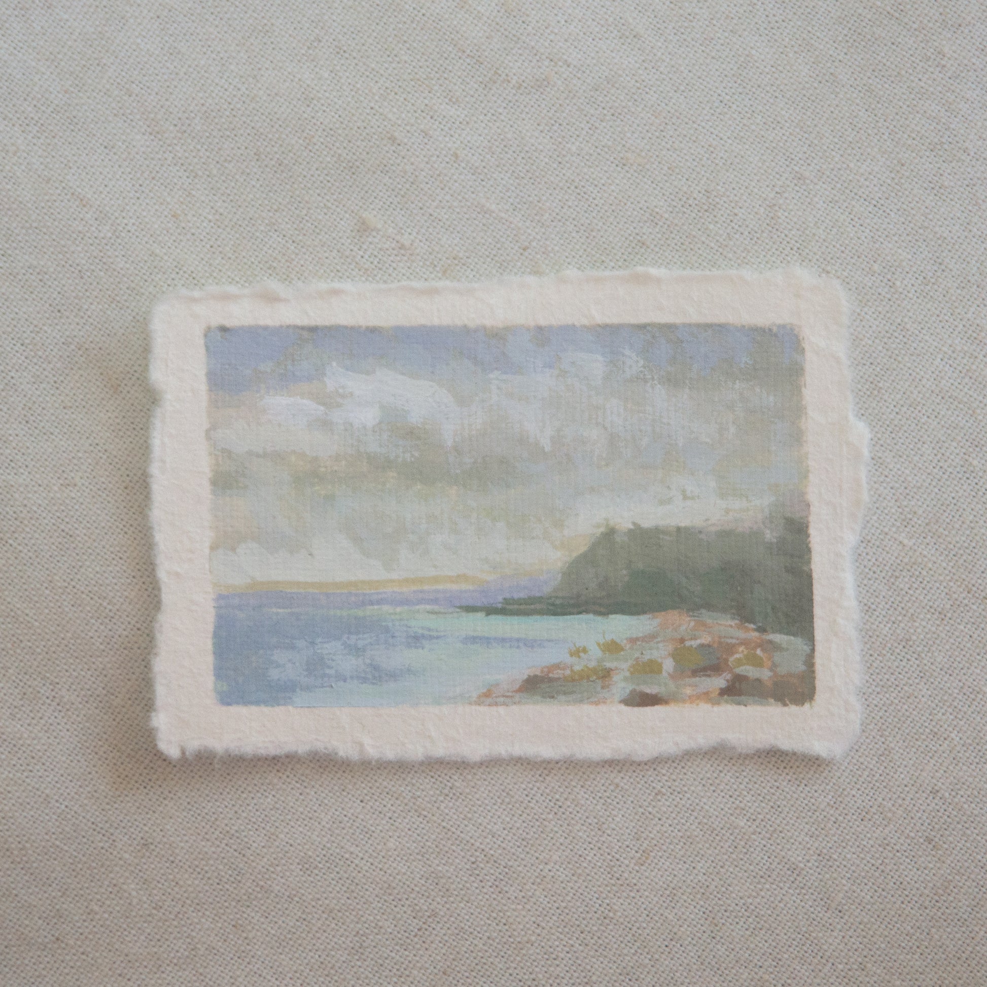 Overlook of Channel Islands National Park miniature acrylic painting from Channel Islands National Park by Laura Van Moorleghem