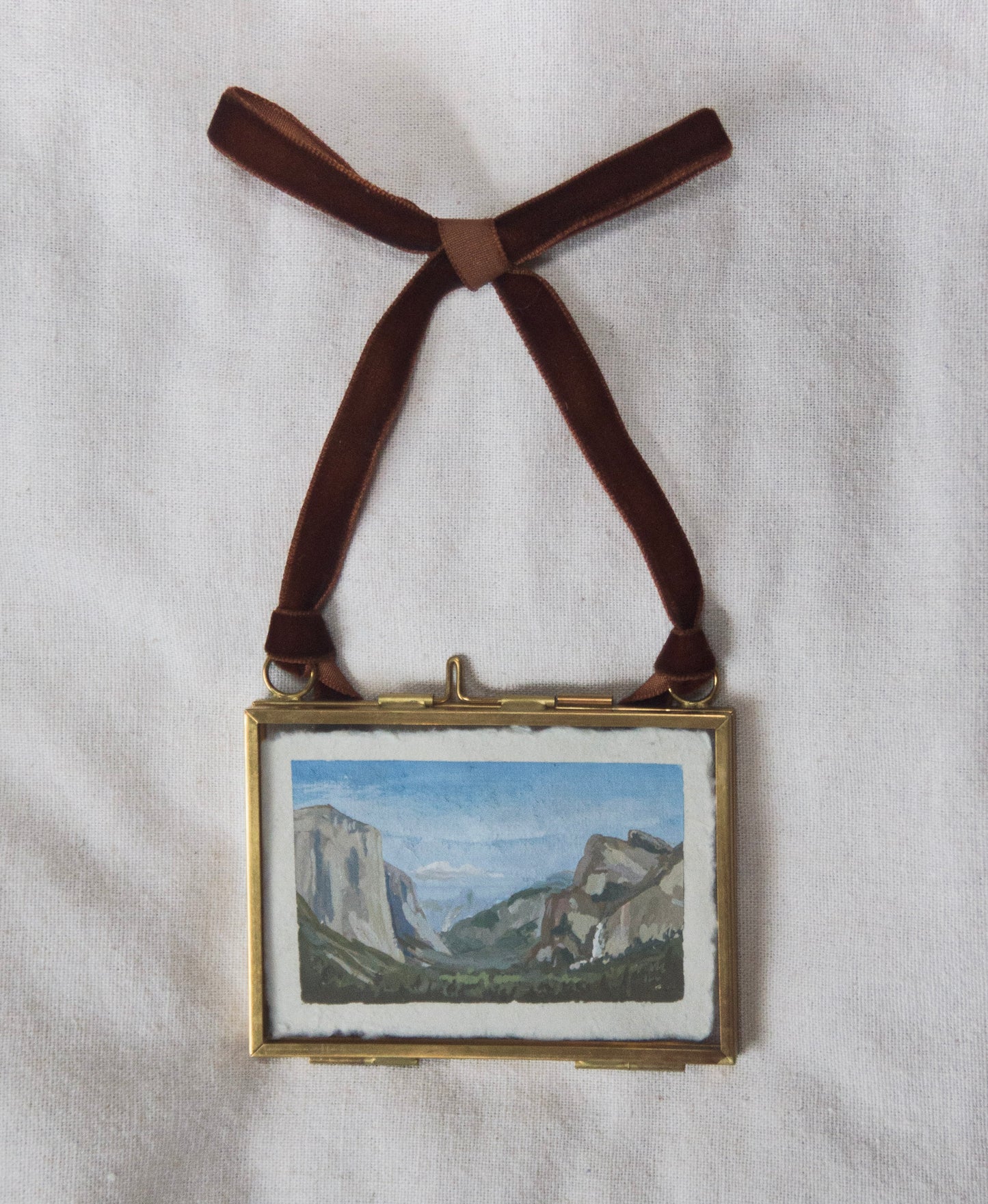Framed Tunnel view miniature painting from 'The Journey' National Park collection