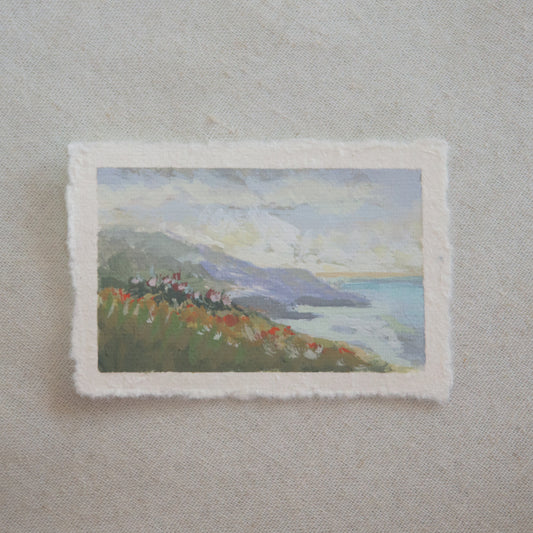 Acrylic miniature paintings of Channel Islands mountainsfrom Channel Islands National Park by Laura Van Moorleghem